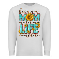 Dove Grey Being a Mom makes my life complete Mother's Day Premium Sweatshirt - CowGirlArtShop