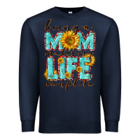 Navy Being a Mom makes my life complete Mother's Day Premium Sweatshirt - CowGirlArtShop
