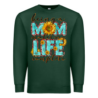Sports Green Being a Mom makes my life complete Mother's Day Premium Sweatshirt - CowGirlArtShop