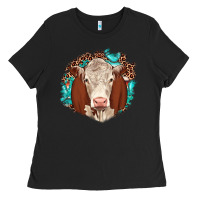 Black hareford leopard gemstone Ladies Tee - JahusDesignShop
