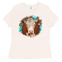 Bone hareford leopard gemstone Ladies Tee - JahusDesignShop