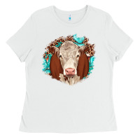 White hareford leopard gemstone Ladies Tee - JahusDesignShop
