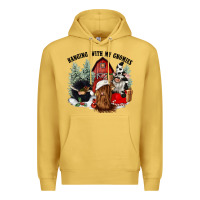 Antique Gold hanging with my gnomies Premium Hoodie - CowGirlArtShop
