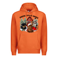 Carrot hanging with my gnomies Premium Hoodie - CowGirlArtShop