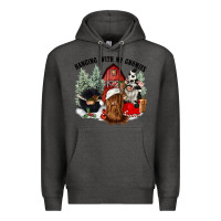 Charcoal Heather hanging with my gnomies Premium Hoodie - CowGirlArtShop