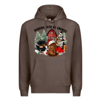 Coffee hanging with my gnomies Premium Hoodie - CowGirlArtShop