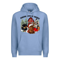 Colony Blue hanging with my gnomies Premium Hoodie - CowGirlArtShop