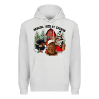 Dove Grey hanging with my gnomies Premium Hoodie - CowGirlArtShop
