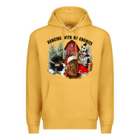 Mustard hanging with my gnomies Premium Hoodie - CowGirlArtShop
