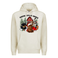 Oatmeal Heather hanging with my gnomies Premium Hoodie - CowGirlArtShop