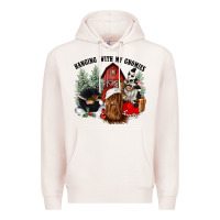 Pale Pink hanging with my gnomies Premium Hoodie - CowGirlArtShop