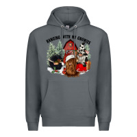 Rock hanging with my gnomies Premium Hoodie - CowGirlArtShop