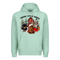 Seafoam hanging with my gnomies Premium Hoodie - CowGirlArtShop