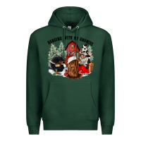 Sports Green hanging with my gnomies Premium Hoodie - CowGirlArtShop