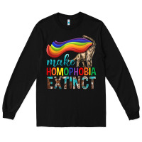 Black Lgbtq Make Homophobia Extinct Long Sleeve Tee - BundleAndBundleShop