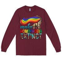 Burgundy Lgbtq Make Homophobia Extinct Long Sleeve Tee - BundleAndBundleShop