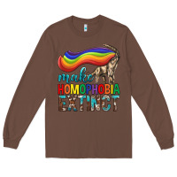 Chestnut Lgbtq Make Homophobia Extinct Long Sleeve Tee - BundleAndBundleShop