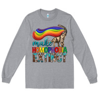 Heather Grey Lgbtq Make Homophobia Extinct Long Sleeve Tee - BundleAndBundleShop