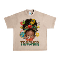 French Oak math teacher life afro messy bun Urban Heavy Tee - NancyCooperArtShop