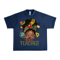 Navy math teacher life afro messy bun Urban Heavy Tee - NancyCooperArtShop