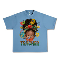 Pebble Blue math teacher life afro messy bun Urban Heavy Tee - NancyCooperArtShop