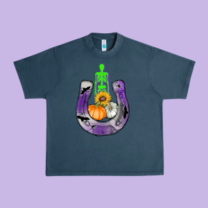 Horseshoe Halloween Urban Heavy Tee Designed By Adodesignshop