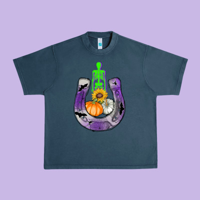 Horseshoe Halloween Urban Heavy Tee Designed By Adodesignshop