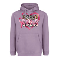 Brave And Strong Cancer Awareness Heavyweight Hoodie | Teevron