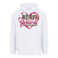 White brave and strong cancer awareness Heavyweight Hoodie - CowGirlArtShop