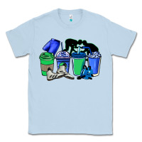 Dusty Blue wrestling coffee cups Classic Tee - NancyCooperArtShop