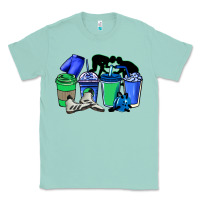 Seafoam wrestling coffee cups Classic Tee - NancyCooperArtShop