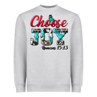 Heather Grey Choose Joy Heavyweight Sweatshirt - BundleAndBundleShop
