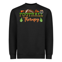 Black football therapy Heavyweight Sweatshirt - BundleAndBundleShop