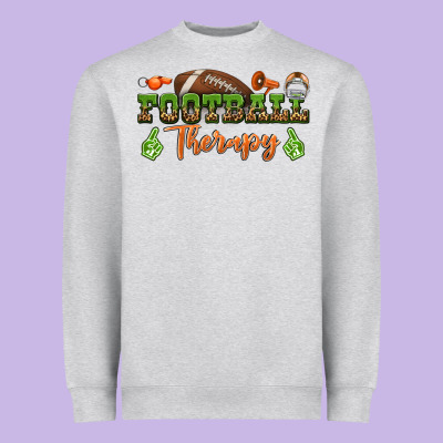 Football Therapy Heavyweight Sweatshirt Designed By Bundleandbundleshop