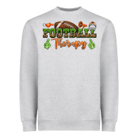 Heather Grey football therapy Heavyweight Sweatshirt - BundleAndBundleShop