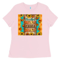 Bubblegum Pink Thankful mama mama mama Ladies Tee - Artiststas