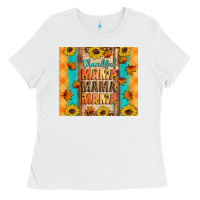 White Thankful mama mama mama Ladies Tee - Artiststas