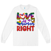 White Love İs a Human Right Long Sleeve Tee - BundleAndBundleShop