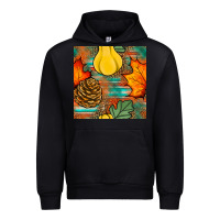 Black fall pumpkins seamless pattern Urban Hoodie - BundleAndBundleShop