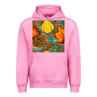 Fuchsia Pink fall pumpkins seamless pattern Urban Hoodie - BundleAndBundleShop