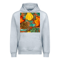 Heather Grey fall pumpkins seamless pattern Urban Hoodie - BundleAndBundleShop