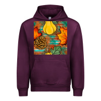 Mauve Wine fall pumpkins seamless pattern Urban Hoodie - BundleAndBundleShop