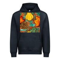 Navy fall pumpkins seamless pattern Urban Hoodie - BundleAndBundleShop
