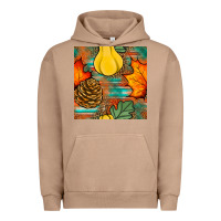 Pigment Burro fall pumpkins seamless pattern Urban Hoodie - BundleAndBundleShop