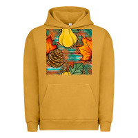 Pigment Peanut Butter fall pumpkins seamless pattern Urban Hoodie - BundleAndBundleShop