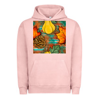 Pigment Salmon fall pumpkins seamless pattern Urban Hoodie - BundleAndBundleShop