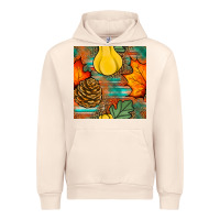 Sandshell fall pumpkins seamless pattern Urban Hoodie - BundleAndBundleShop