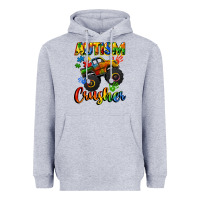 Heather Grey autism crusher Heavyweight Hoodie - CowGirlArtShop