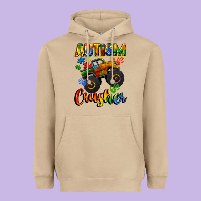Autism Crusher Heavyweight Hoodie Designed By Cowgirlartshop