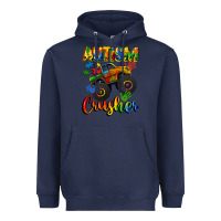 Navy autism crusher Heavyweight Hoodie - CowGirlArtShop